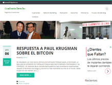 Tablet Screenshot of cuadrantederecho.com